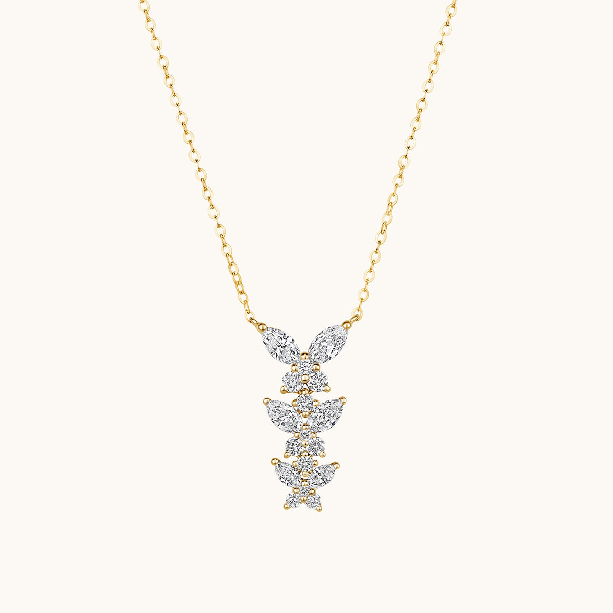Butterfly Lab Diamond Drop Pendant Necklace - Happy Jewelers Fine Jewelry Lifetime Warranty