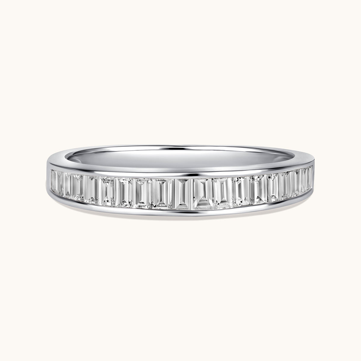 Channel Set Baguette Lab Diamond Band - Happy Jewelers Fine Jewelry Lifetime Warranty