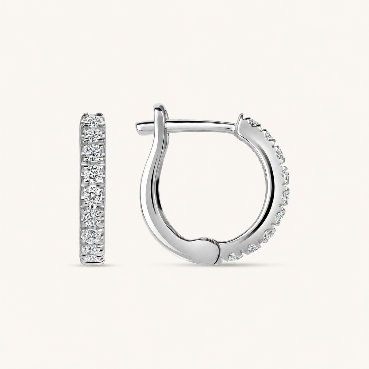 Classic Diamond Huggie Earrings
