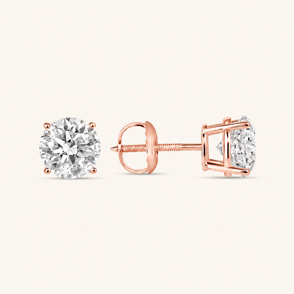 Classic Diamond Stud Earrings