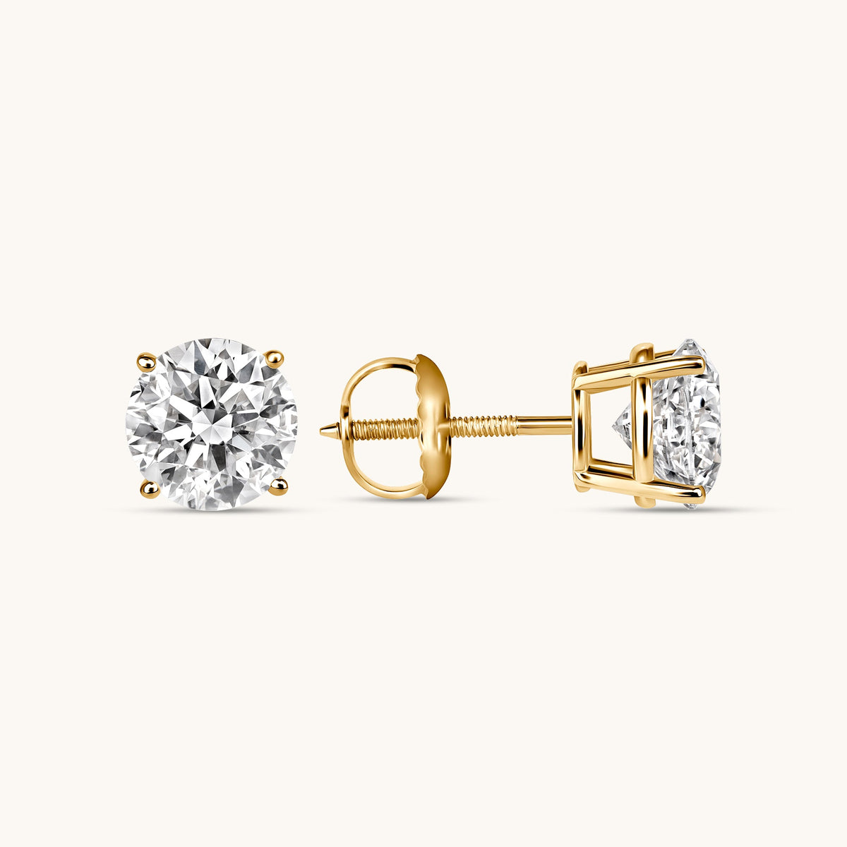 Lab Created Classic Diamond Stud Earrings