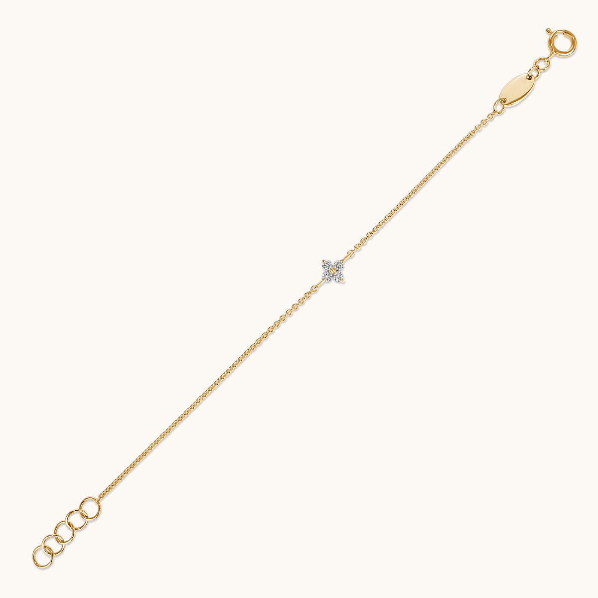 Kid's Dainty Lab Diamond Flower Bracelet