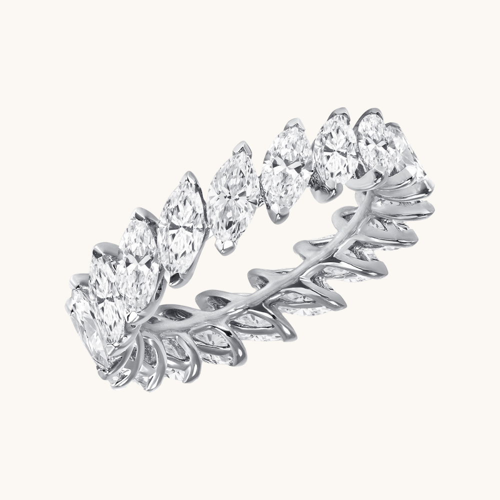 Diagonal Diamond Marquise Band - Happy Jewelers Fine Jewelry Lifetime Warranty