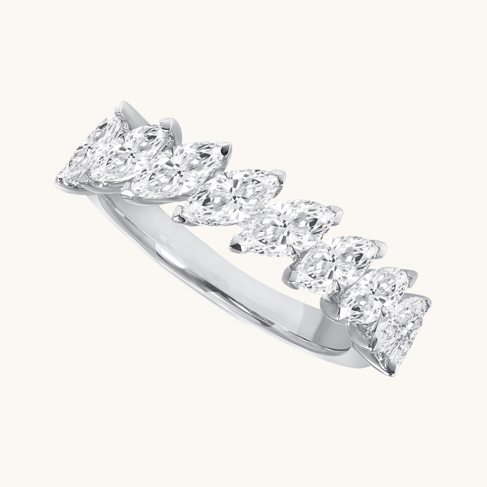 Diagonal Diamond Marquise Band - Happy Jewelers Fine Jewelry Lifetime Warranty