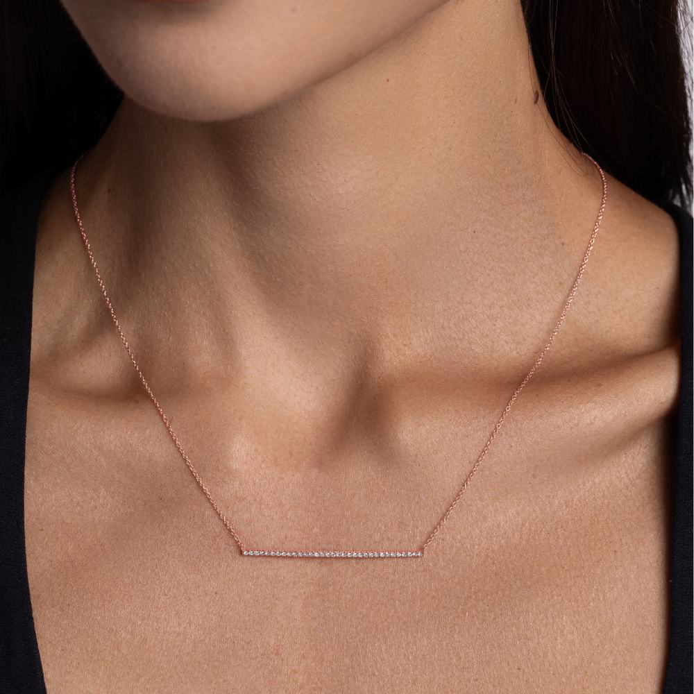 Diamond Bar Necklace