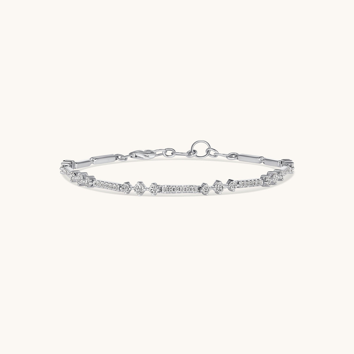 White Gold Diamond Sequence Bracelet