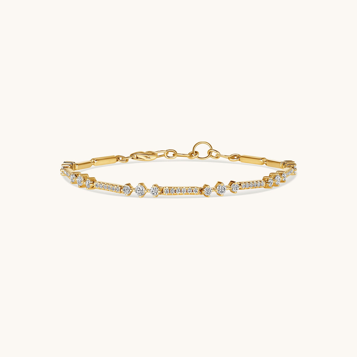 Yellow Gold Diamond Sequence Bracelet