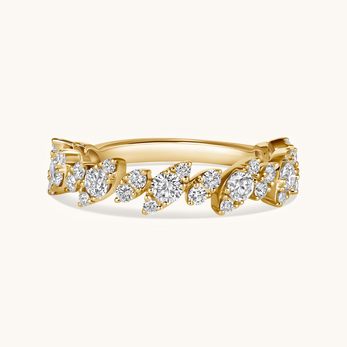 Diamond Slanted Marquise Illusion Band - Happy Jewelers Fine Jewelry Lifetime Warranty