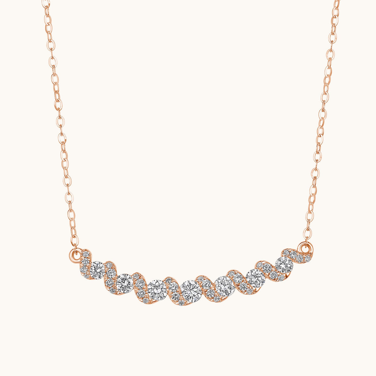 Diamond Twist Bar Necklace - Happy Jewelers Fine Jewelry Lifetime Warranty
