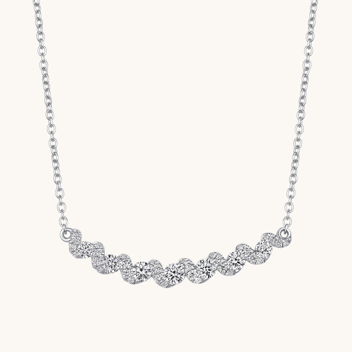 Diamond Twist Bar Necklace - Happy Jewelers Fine Jewelry Lifetime Warranty