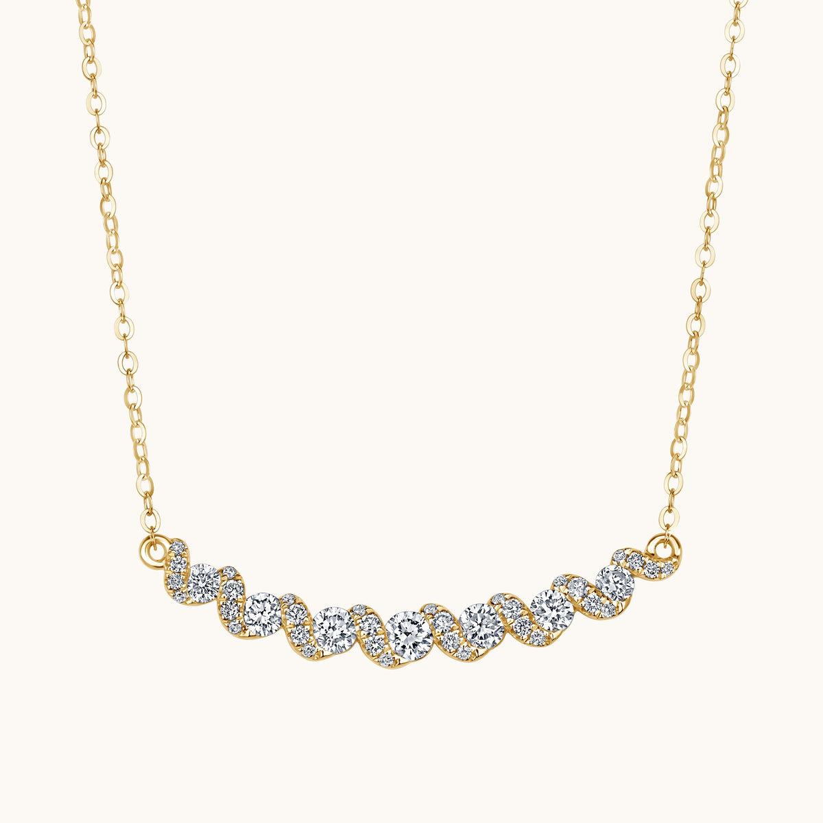 Diamond Twist Bar Necklace - Happy Jewelers Fine Jewelry Lifetime Warranty