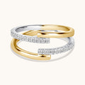 Double Banded Half Diamond Ring - Happy Jewelers Fine Jewelry Lifetime Warranty