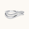 Double Motion Solid and Pave Halfway Band