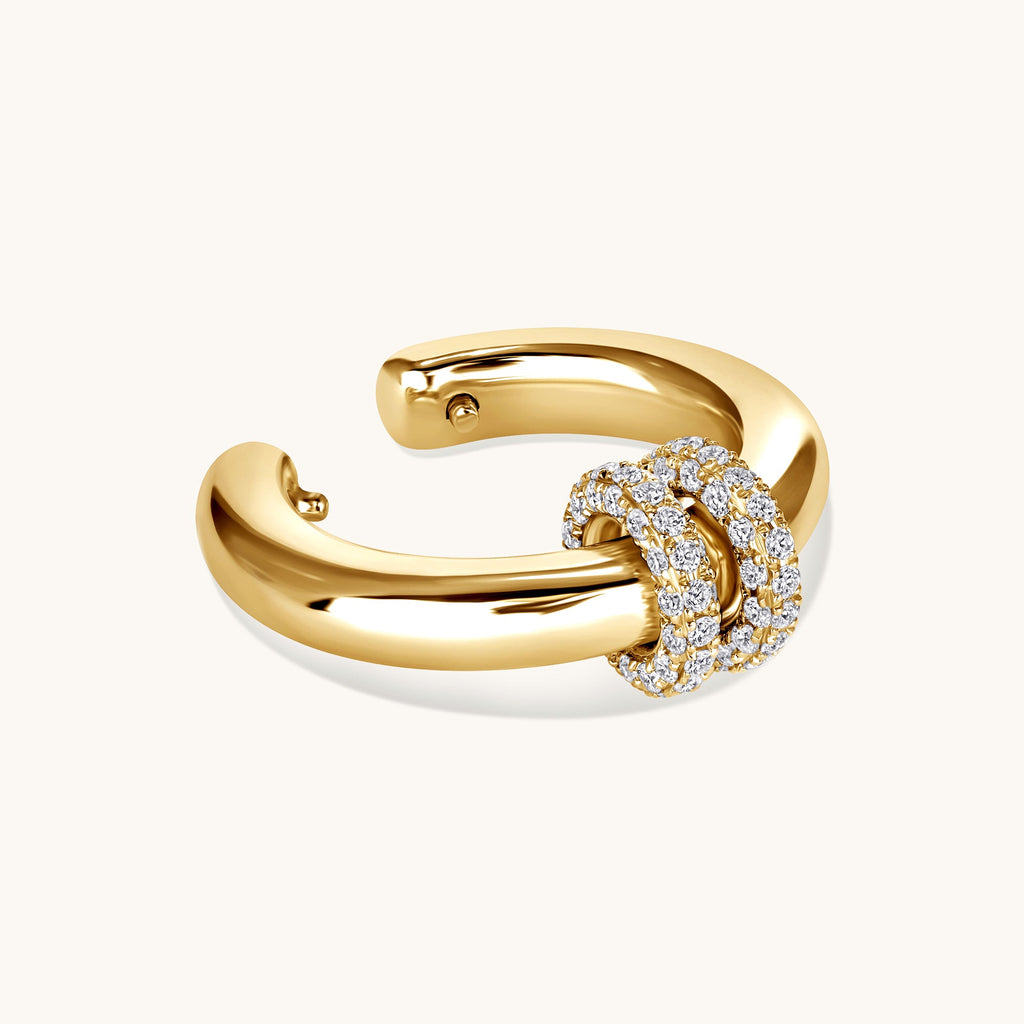 Double Pave Lab Diamond Ear Cuff