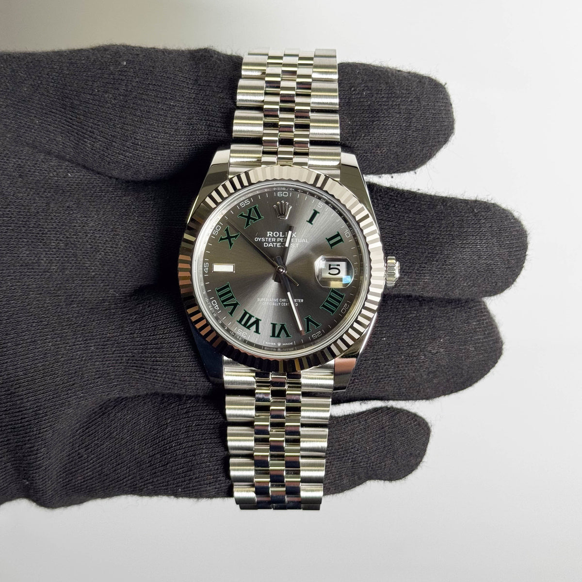 Rolex Datejust 41mm Wimbledon Dial Watch Ref# 126334