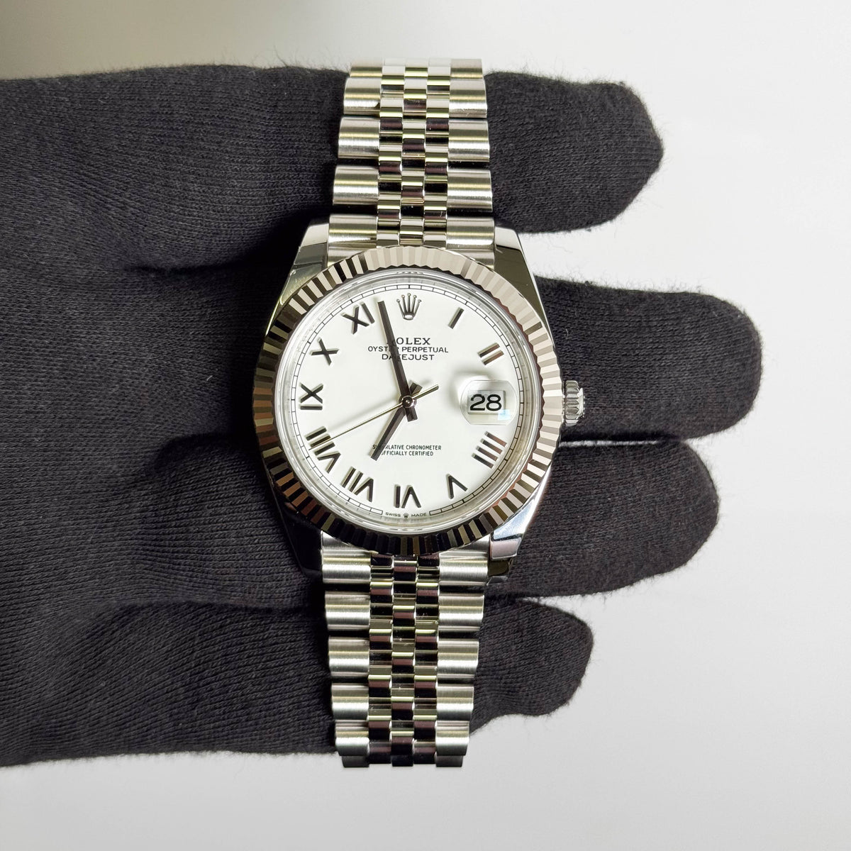 Rolex Datejust 41mm White Dial Watch Ref# 126334
