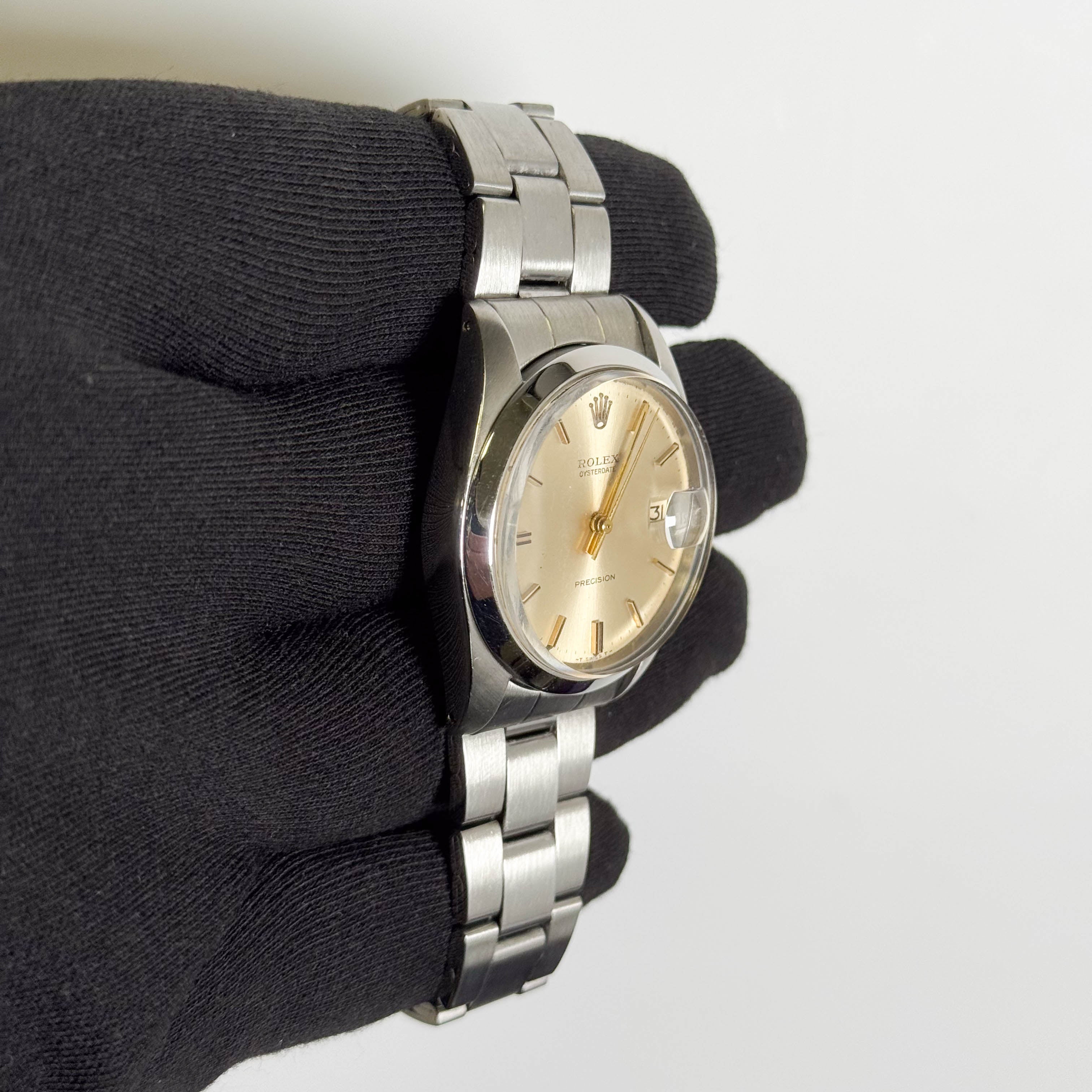 Rolex Oysterdate 34mm Silver Dial Watch Ref# 6694