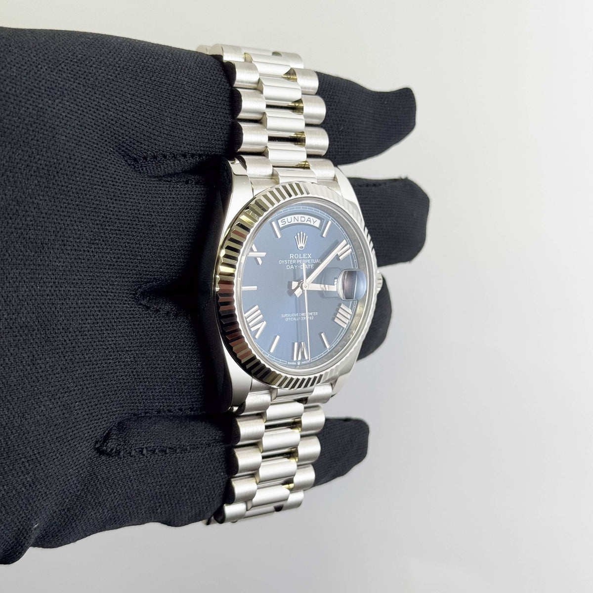Rolex Day-Date 40mm Blue Dial Watch Ref# 228236