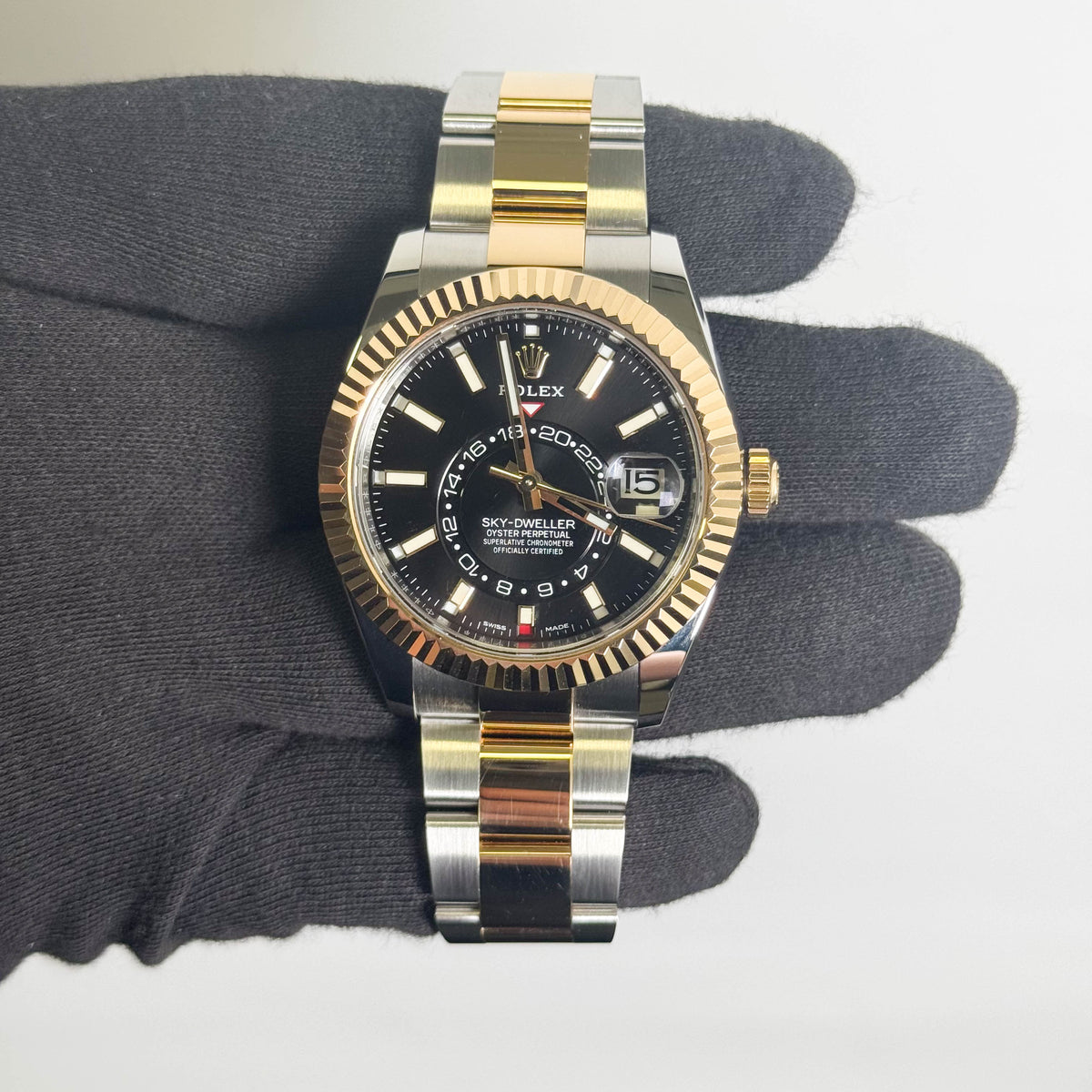 Rolex Sky-Dweller 42mm Black Dial Watch Ref# 326933