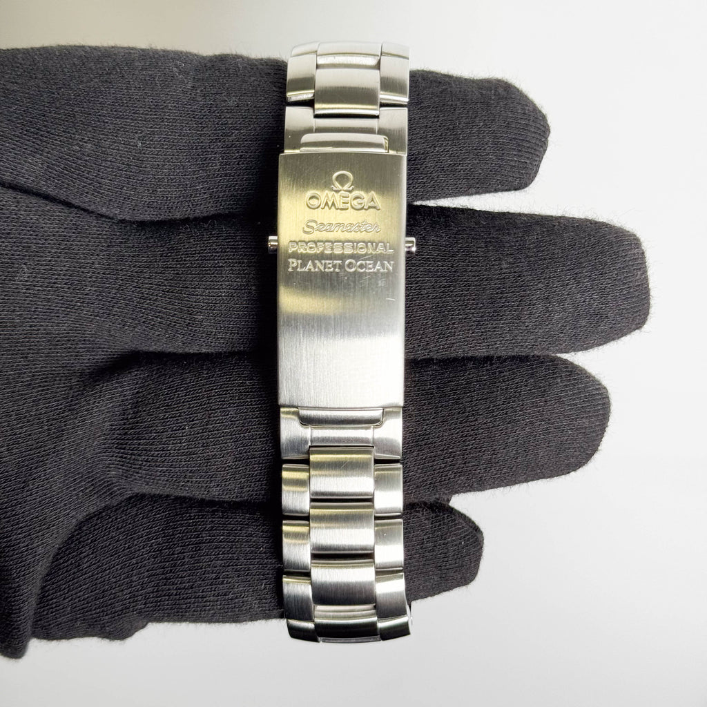Omega Seamaster Planet Ocean Stainless Steel 42mm Black Stick Dial Watch Ref# 2209.50.00