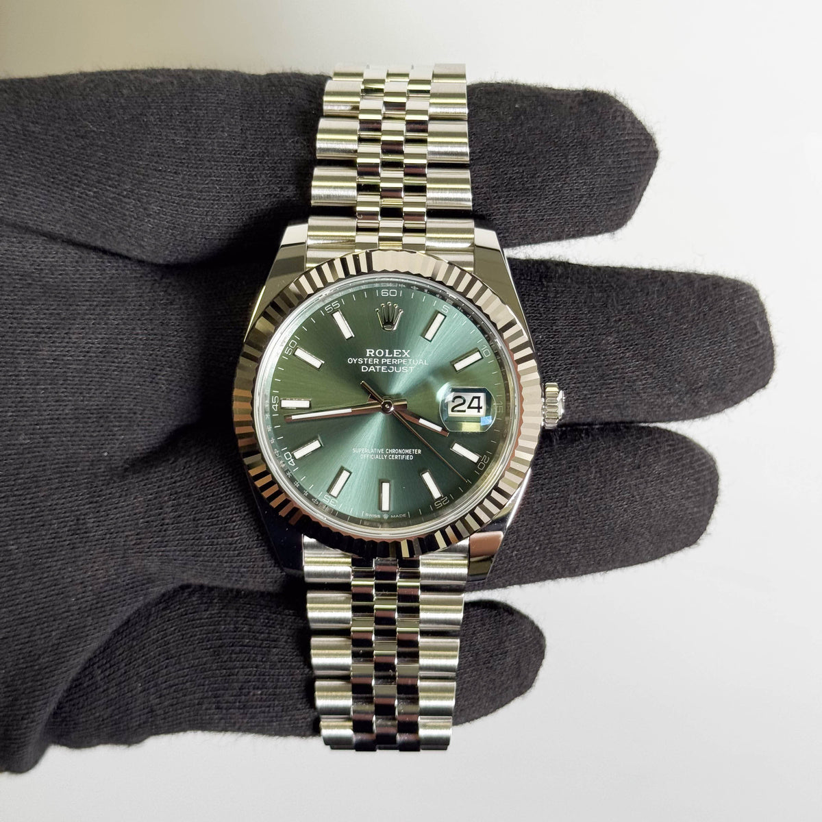 Rolex Datejust 41mm Green Dial Watch Ref# 126334