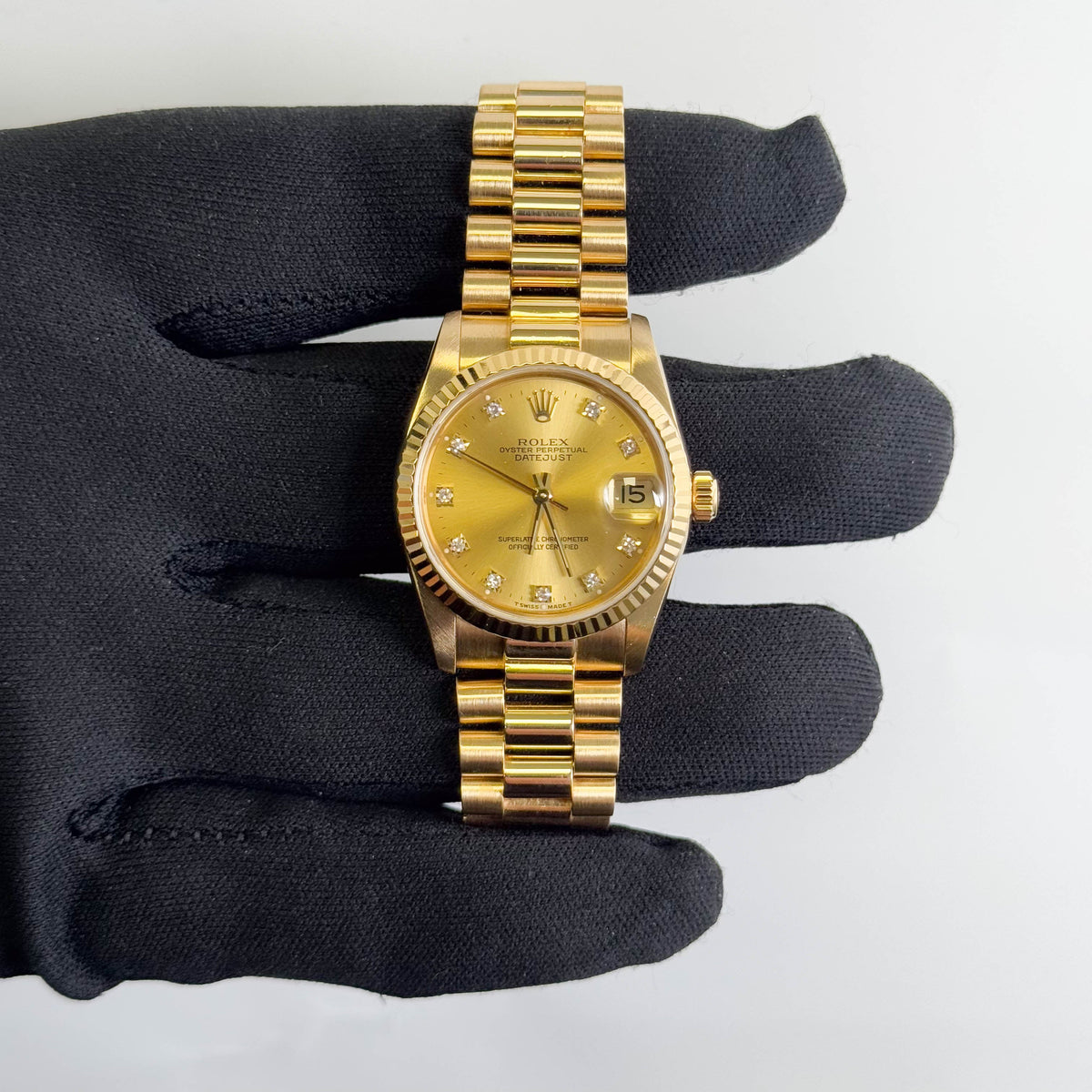 Rolex Datejust 31mm Champagne Dial Watch Ref# 68278