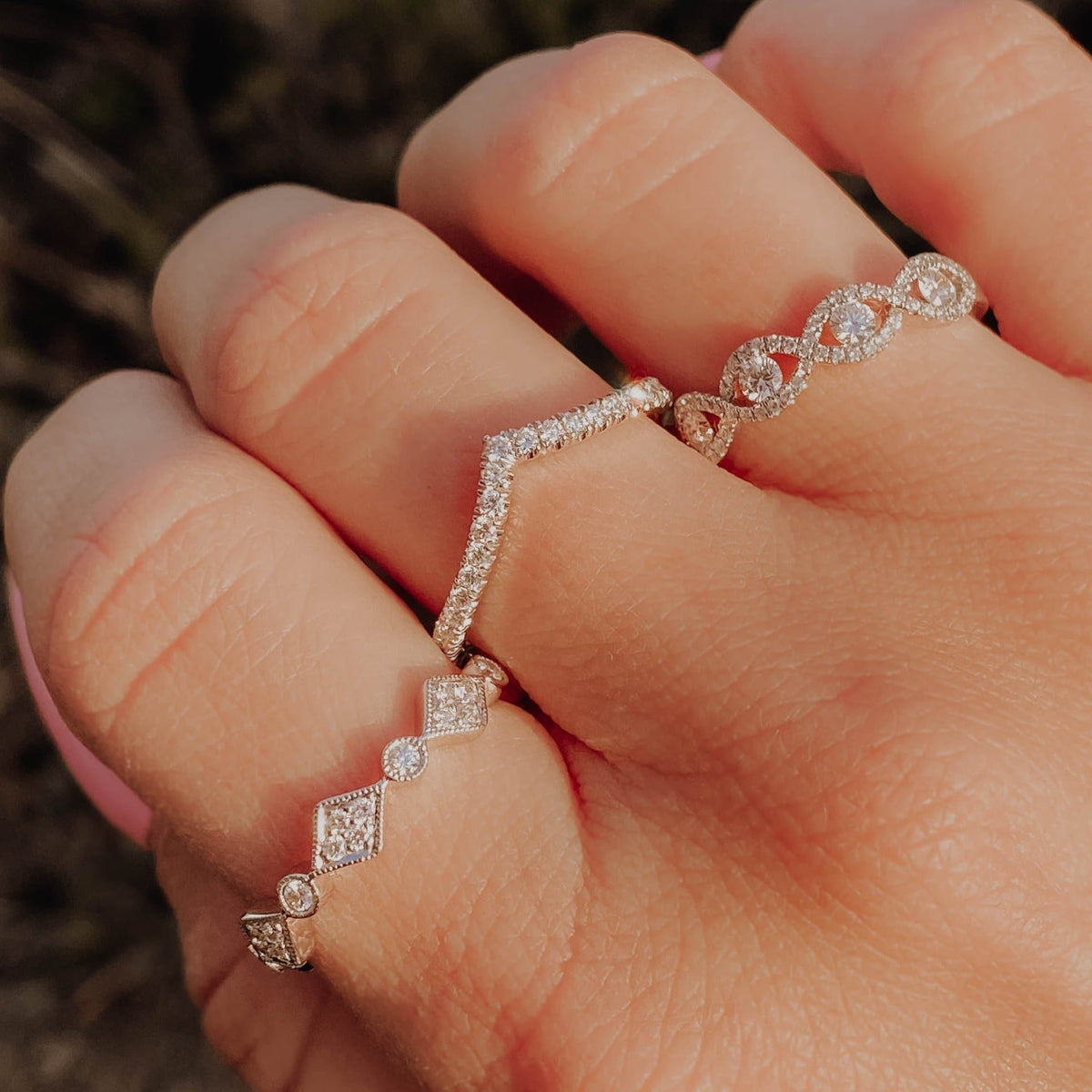 The Vivi Chevron Diamond Band