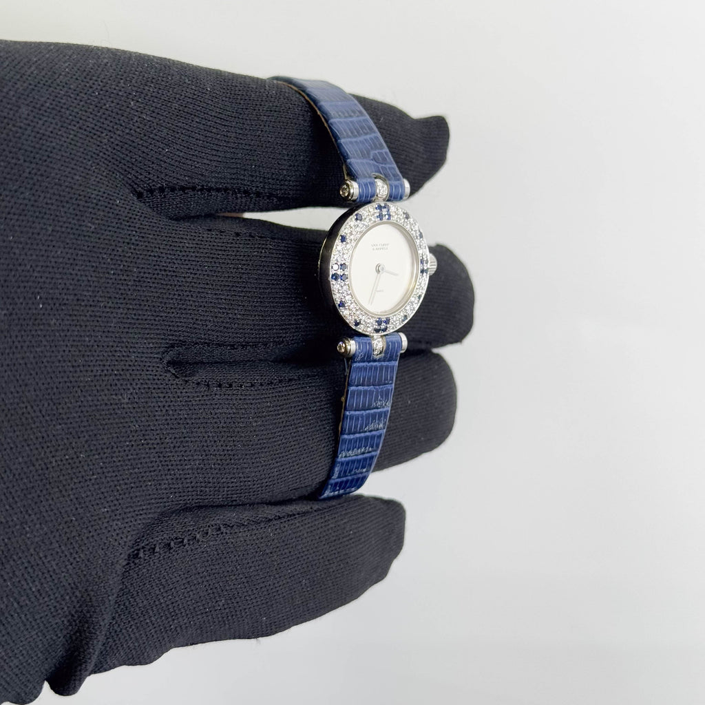 Van Cleef Diamond Watch 21mm Silver Dial Ref# 322932B2