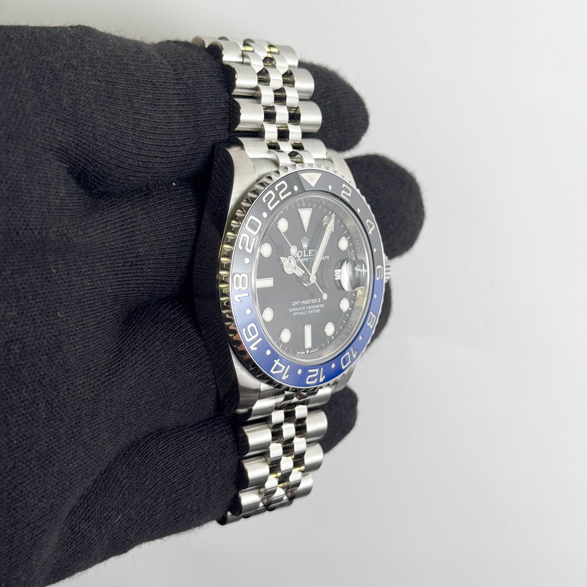 Rolex GMT-Master II "Batgirl" 40mm Black Dial Watch Ref# 126710BLNR