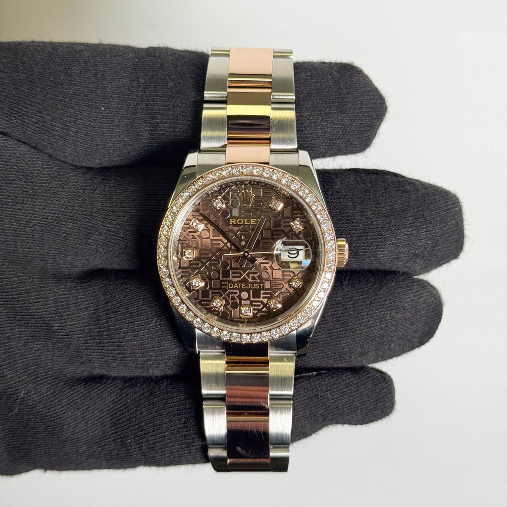 Rolex Datejust 36mm Brown Jubilee Dial Watch Ref# 126281RBR