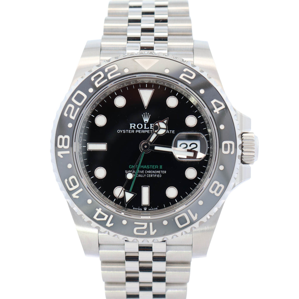 Rolex GMT-Master II 40mm Black Dial Watch Ref# 126710GRNR