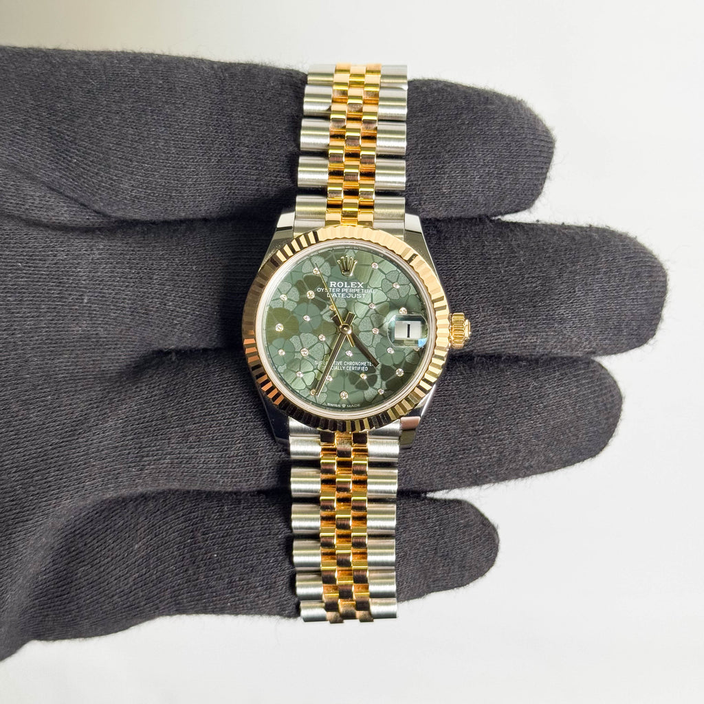 Rolex Datejust 31mm Green Dial Watch Ref# 278273