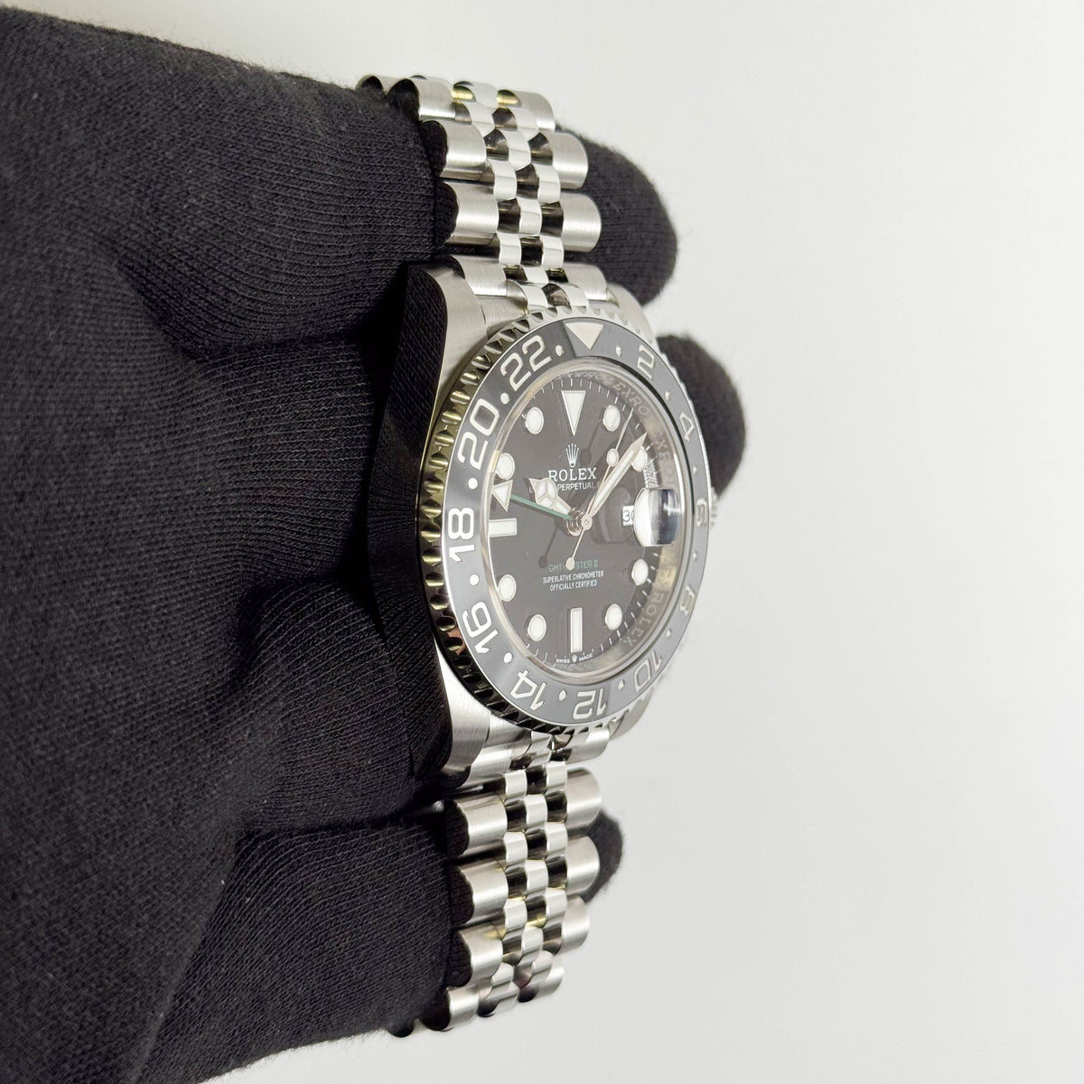 Rolex GMT-Master II 40mm Black Dial Watch Ref# 126710GRNR
