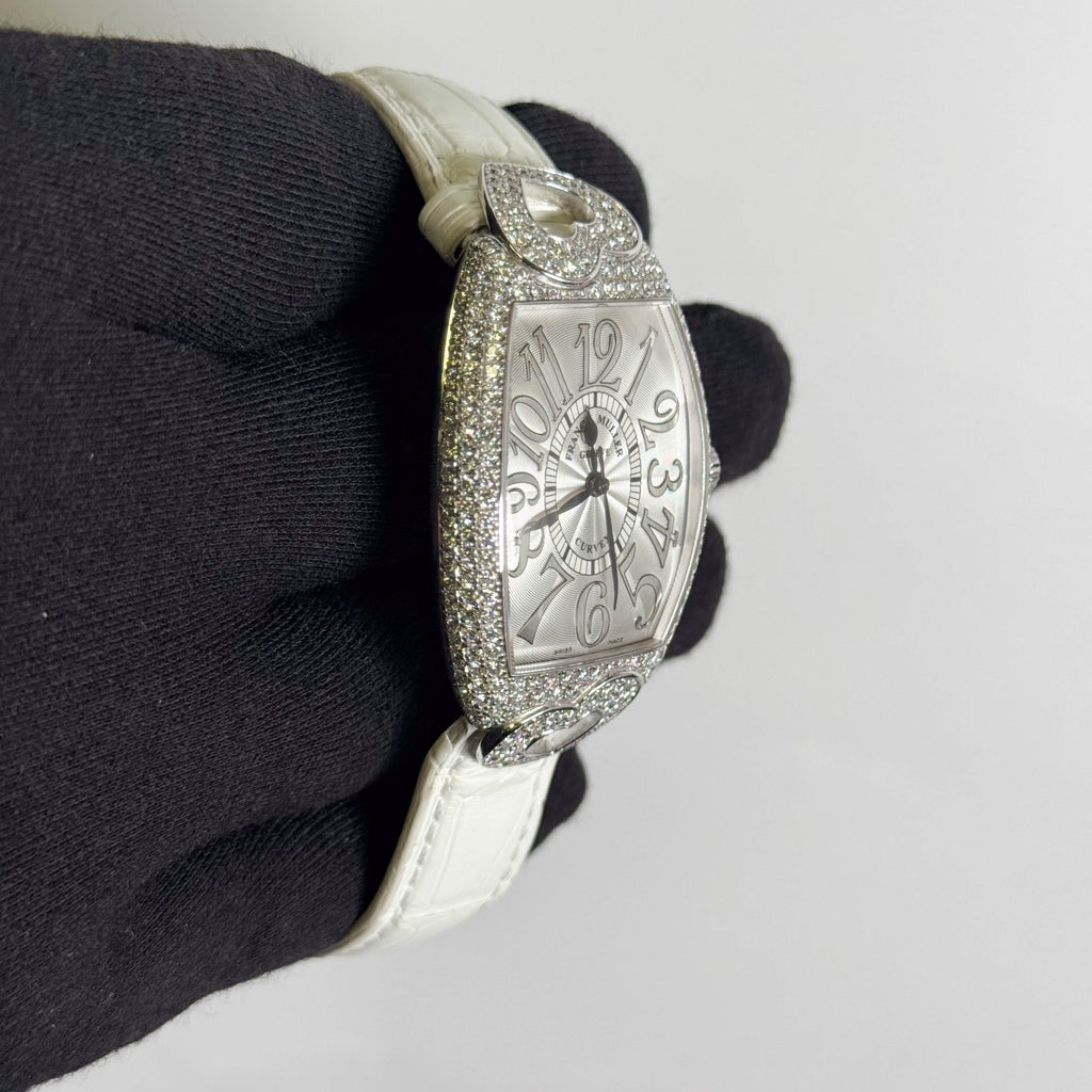 Franck Muller Cintrée Curvex 31 mm × 43 mm Silver Arabic Dial Watch Ref# 2852 SC RELIEF HJ