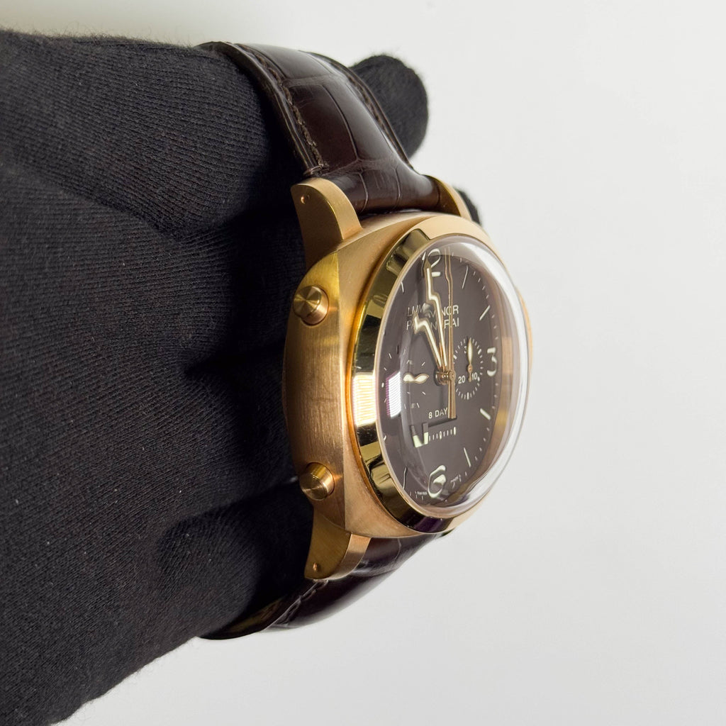 Panerai Luminor 1950 8 Days Rattrapante 47mm Brown Dial Watch Watch Ref# PAM00319