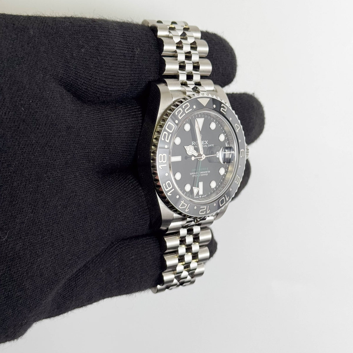Rolex GMT-Master II 40mm Black Dial Watch Ref# 126710GRNR