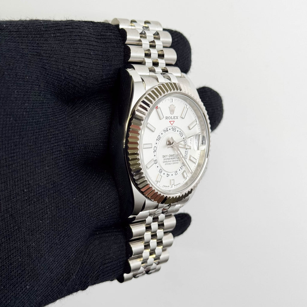 Rolex Sky-Dweller 42mm White Dial Watch Ref# 336934