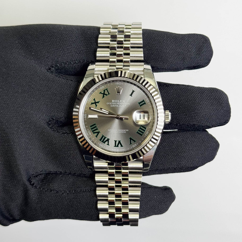Rolex Datejust 41mm Wimbledon Dial Watch Ref# 126334