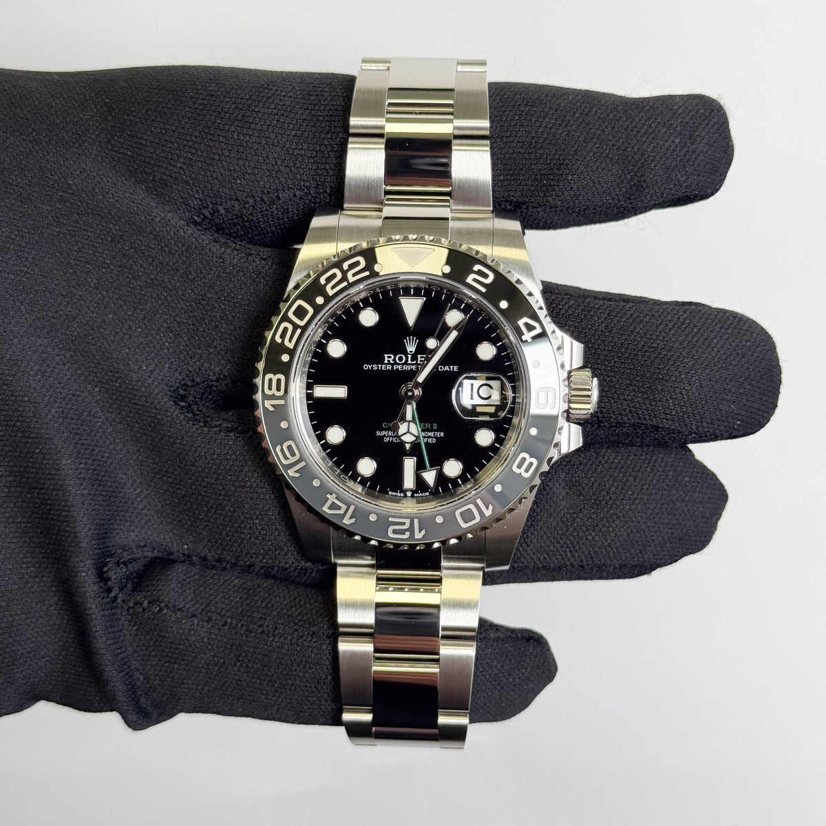 Rolex GMT-Master II 40mm Black Dial Watch Ref# 126710GRNR