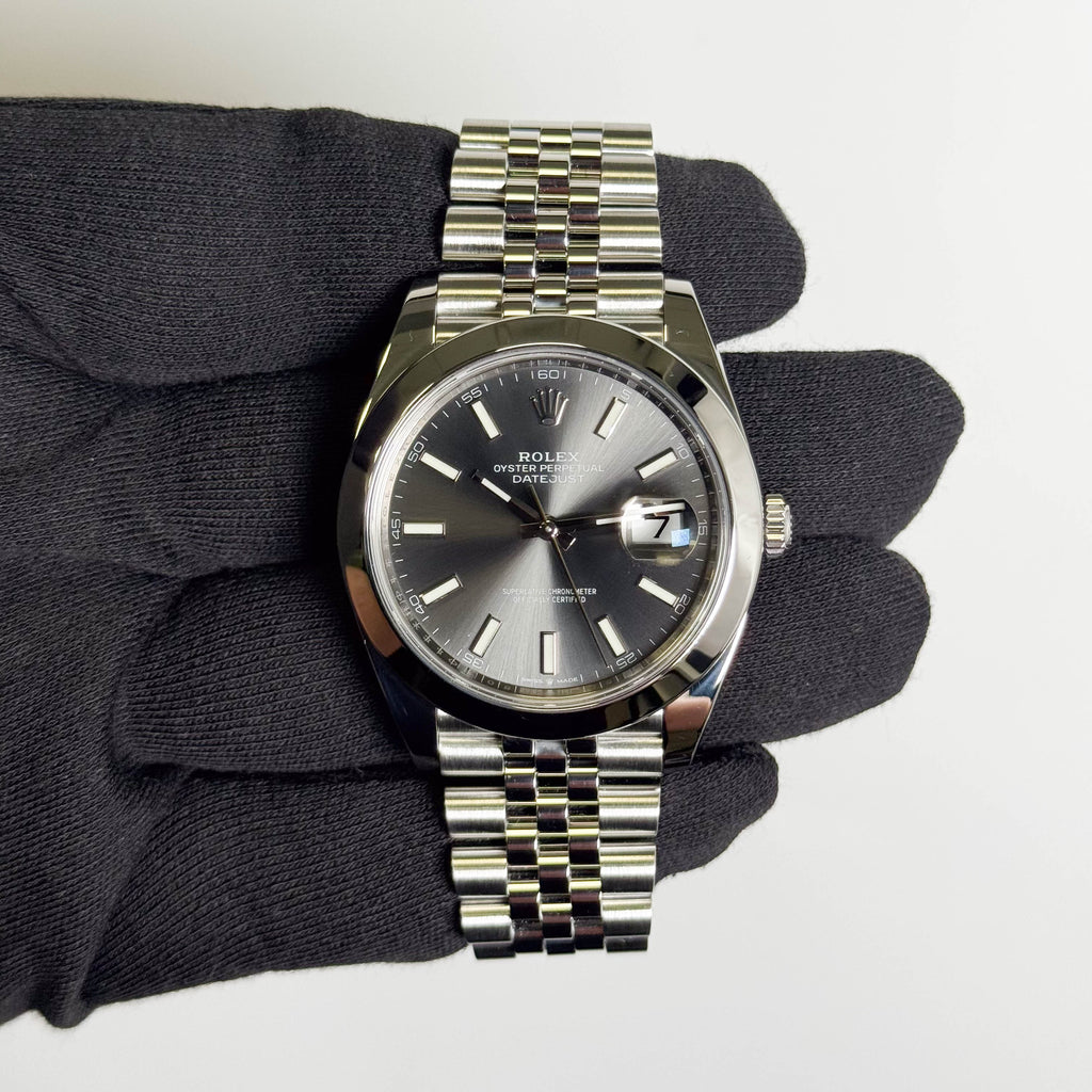 Rolex Datejust 41mm Rhodium Dial Watch Ref# 126300