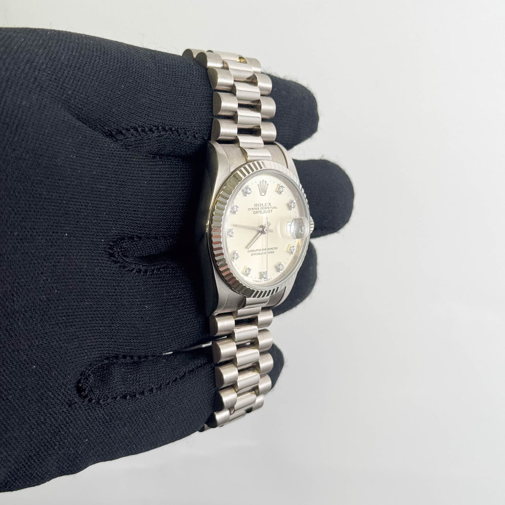 Rolex Datejust 31mm Silver Dial Watch Ref# 68279