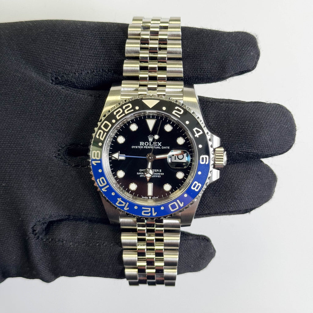 Rolex GMT-Master II "Batgirl" 40mm Black Dial Watch Ref# 126710BLNR