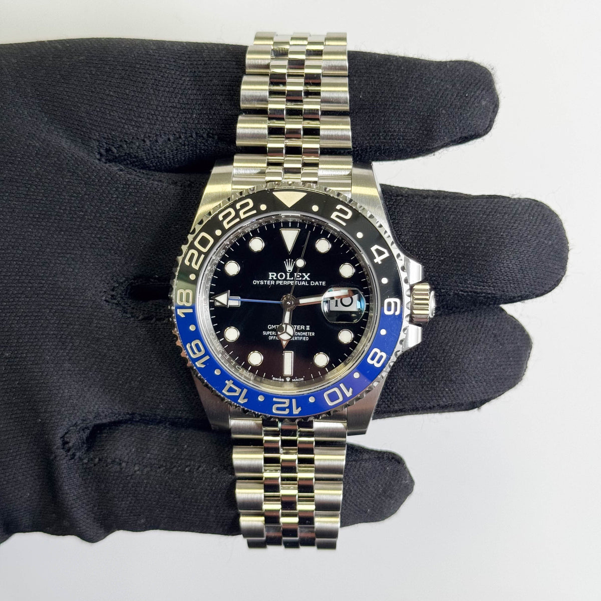 Rolex GMT-Master II "Batgirl" 40mm Black Dial Watch Ref# 126710BLNR