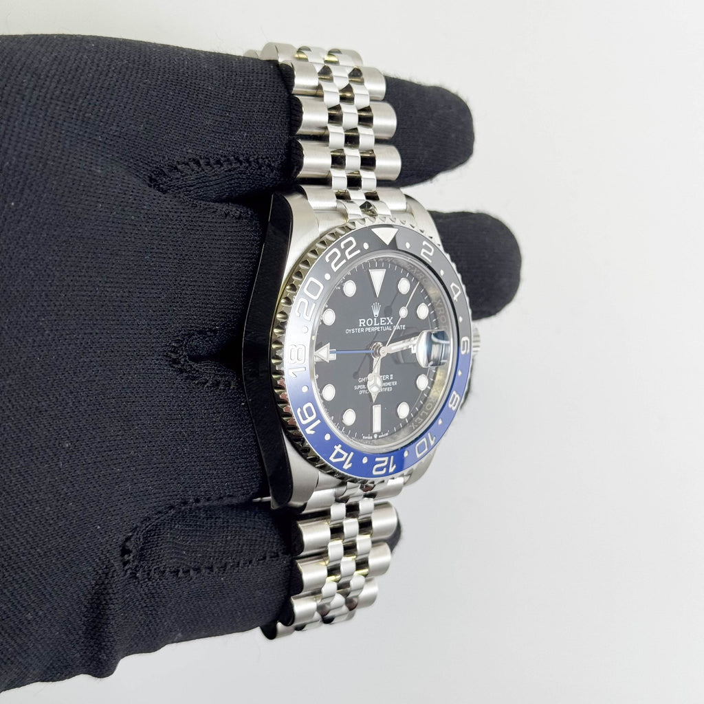 Rolex GMT-Master II "Batgirl" 40mm Black Dial Watch Ref# 126710BLNR