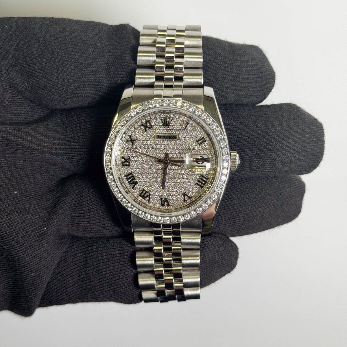 Rolex Datejust 36mm Pave Dial Watch Ref# 116200