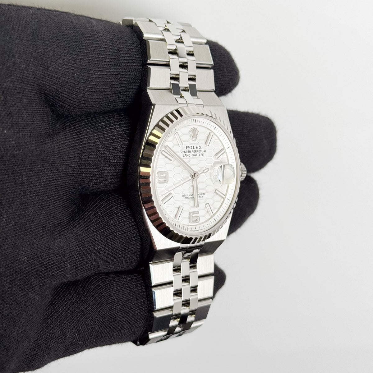 Rolex Land-Dweller 40mm White Dial Watch Ref# 127334