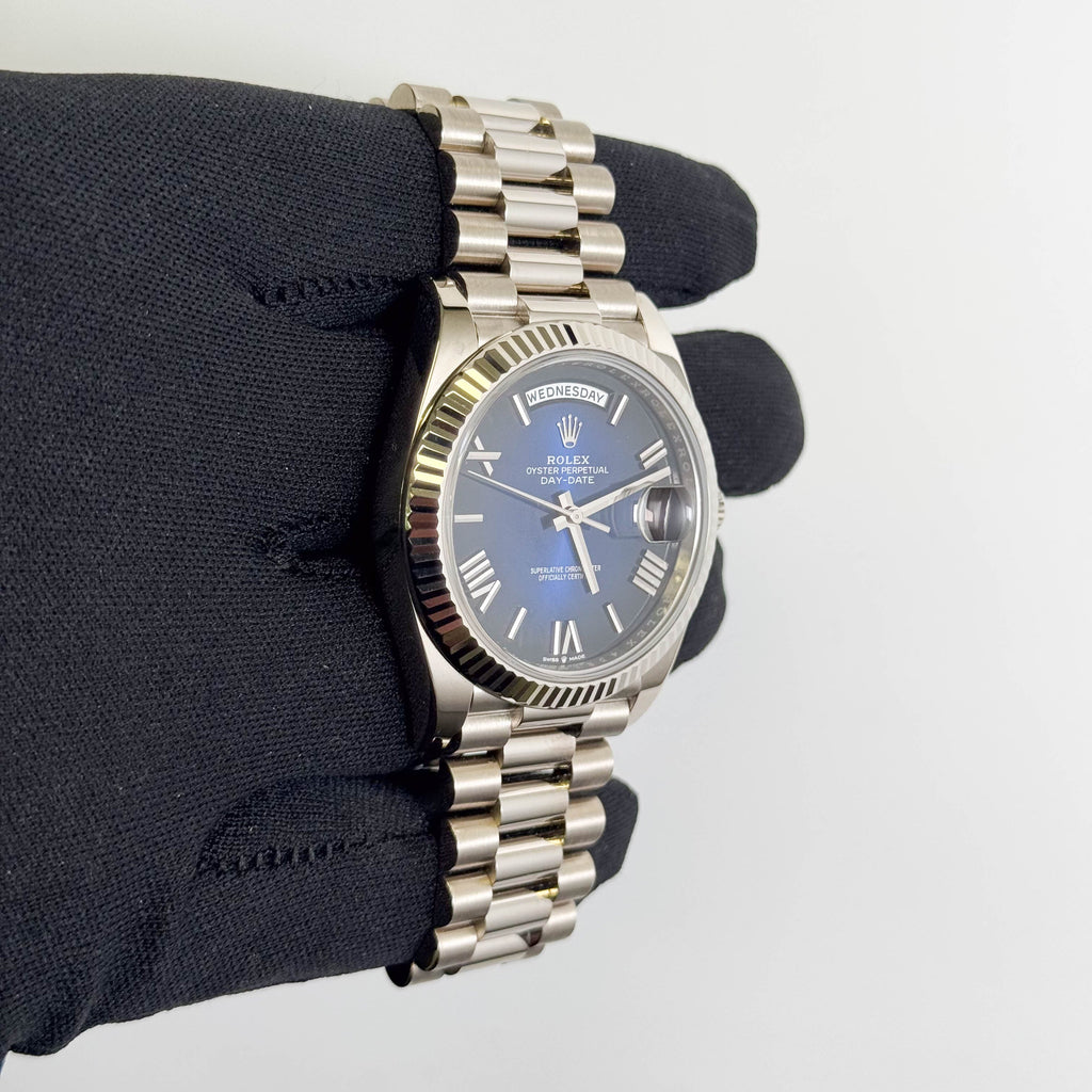 Rolex Day-Date 40mm Blue Dial Watch Ref# 228239