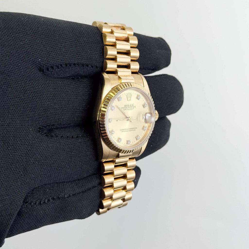 Rolex Datejust 31mm Champagne Dial Watch Ref# 68278
