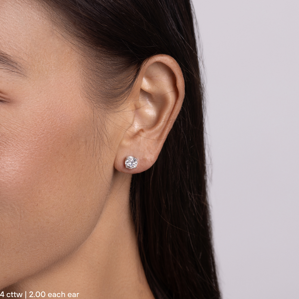 Classic Diamond Stud Earrings
