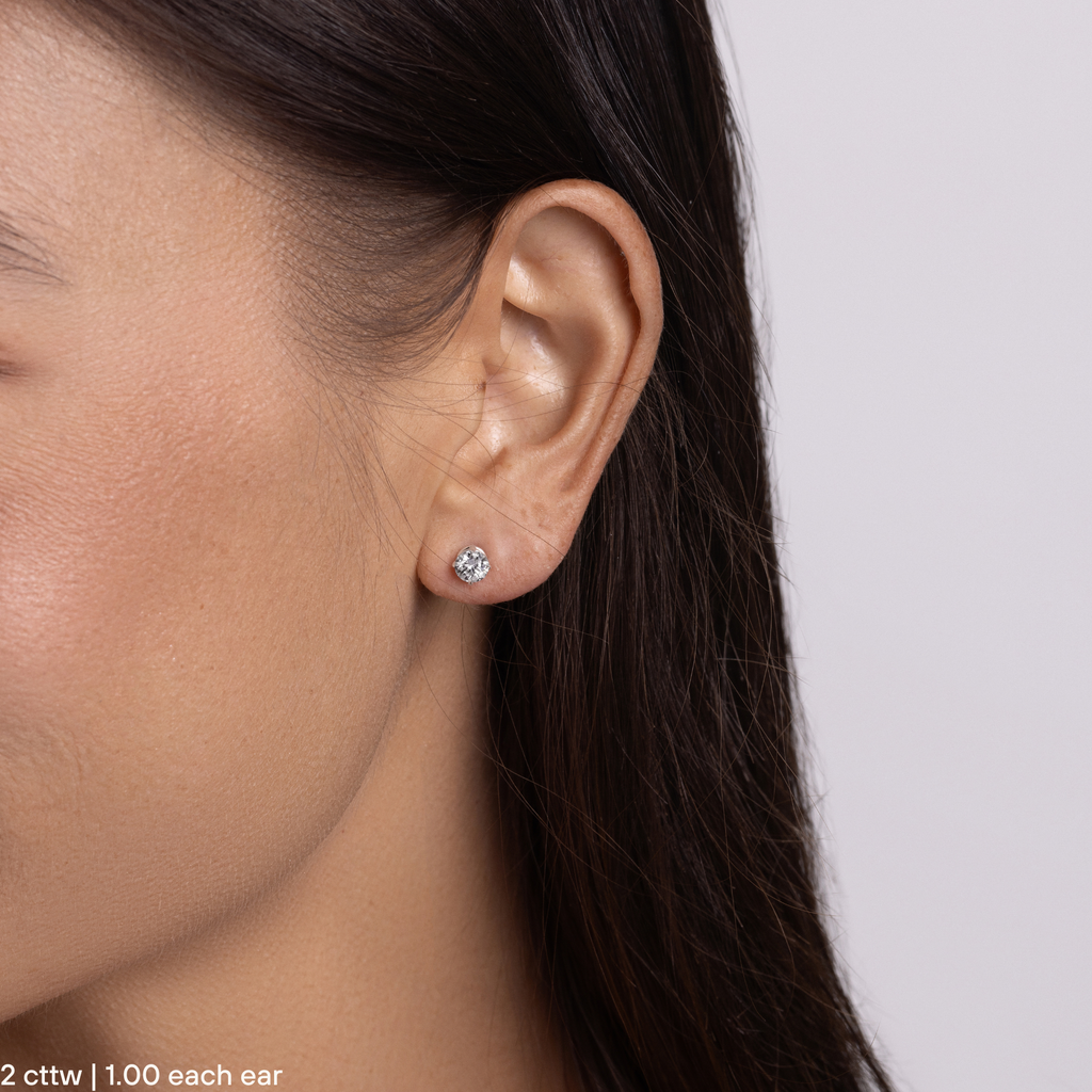 Classic Diamond Stud Earrings